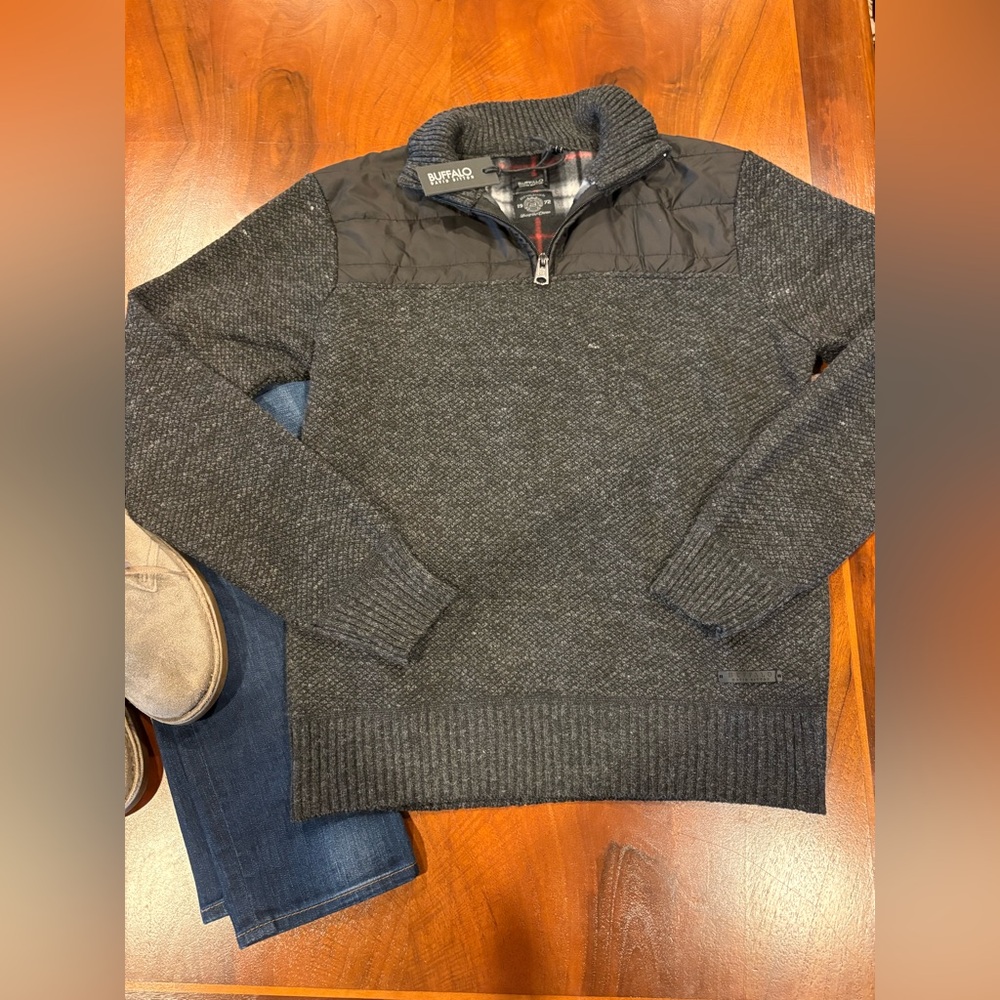 Buffalo David Bitton Gray Sweater for Men
